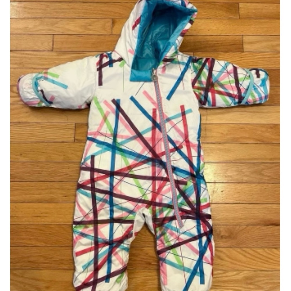 Spyder Reversible Water Resistant Baby Bunting Snowsuit 6m-12m Org $115